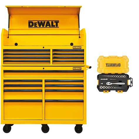 52 in steel tool chest cabinet combination yellow|SHOPMAX 52 in. 17.